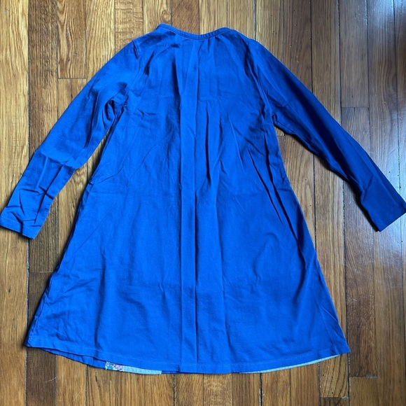 Mini Boden girls 8-9yr navy blue long sleeve floral horse appliqué dress - Picture 8 of 9